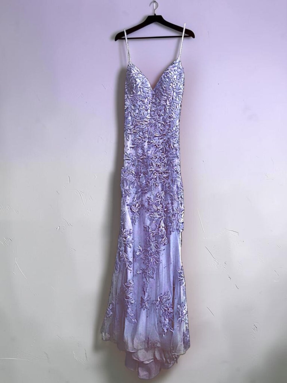 Faviana S10640 Peri Lace Sequin Prom Gown Size 00